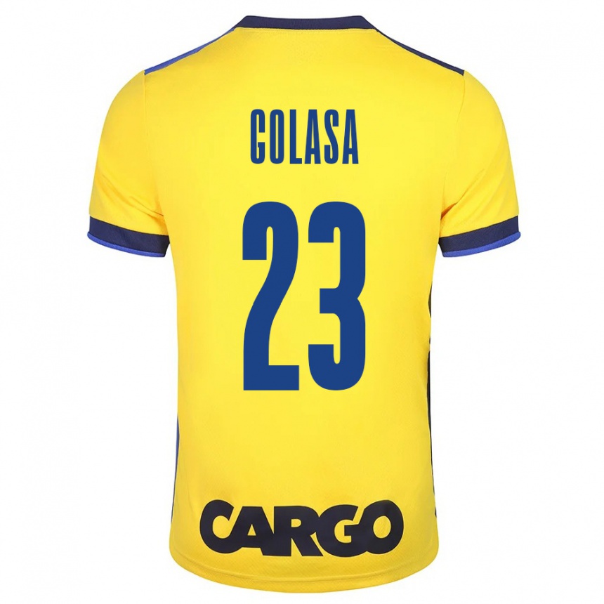 Kids Football Eyal Golasa #23 Yellow Home Jersey 2023/24 T-Shirt Canada