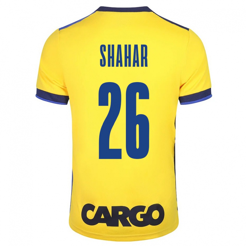 Kids Football Ido Shahar #26 Yellow Home Jersey 2023/24 T-Shirt Canada