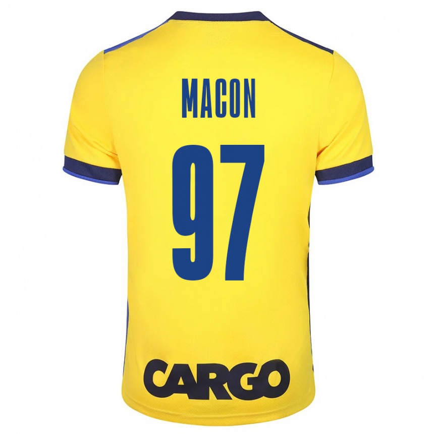 Enfant Football Maillot Yvann Maçon #97 Jaune Tenues Domicile 2023/24 Canada