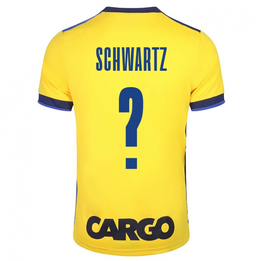 Enfant Football Maillot Noam Schwartz #0 Jaune Tenues Domicile 2023/24 Canada