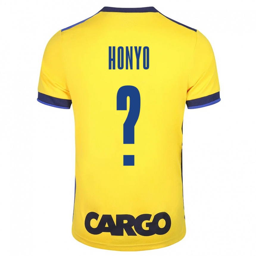 Kids Football Yoav Honyo #0 Yellow Home Jersey 2023/24 T-Shirt Canada