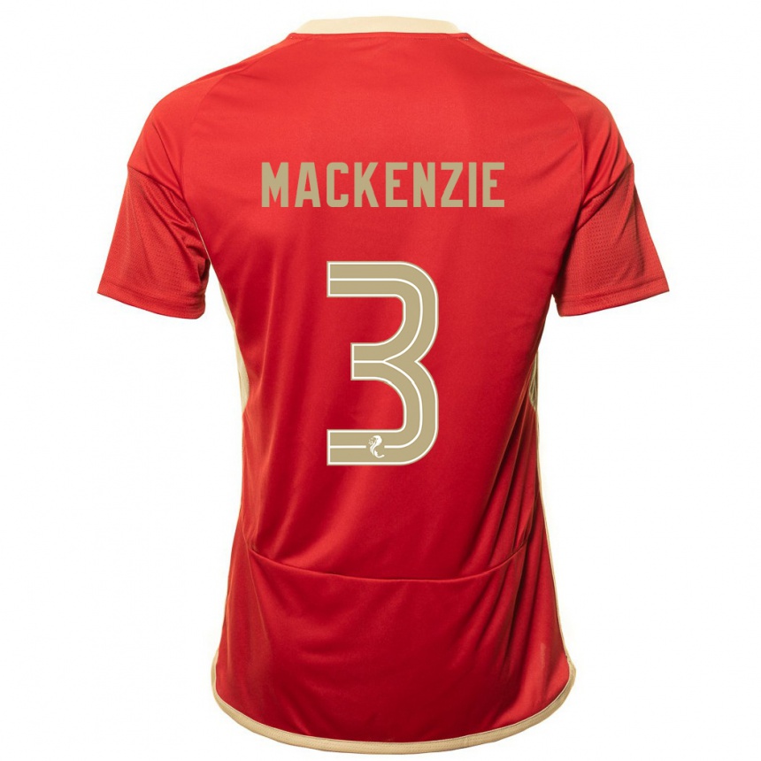 Enfant Football Maillot Jack Mackenzie #3 Rouge Tenues Domicile 2023/24 Canada