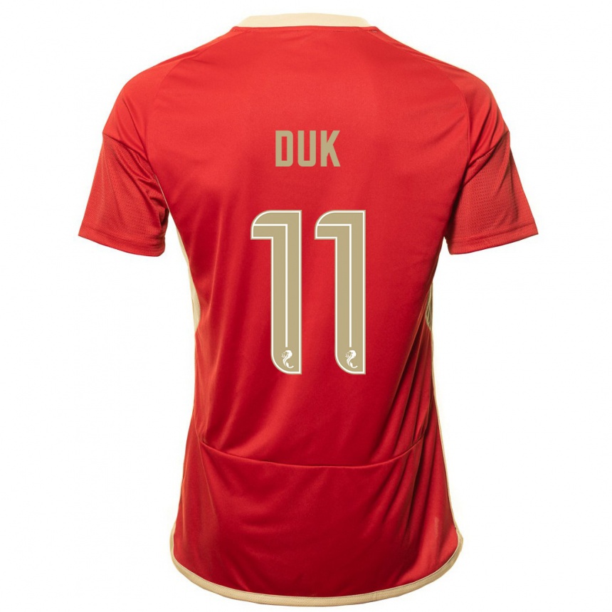 Enfant Football Maillot Duk #11 Rouge Tenues Domicile 2023/24 Canada