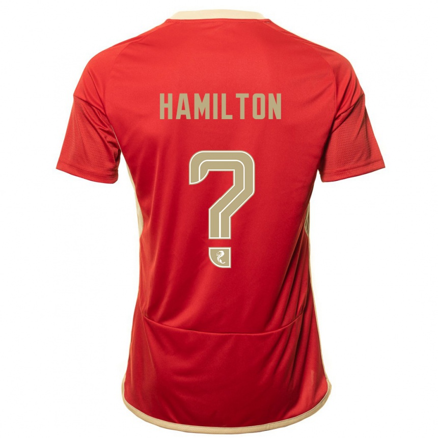 Kids Football Brendan Hamilton #0 Red Home Jersey 2023/24 T-Shirt Canada