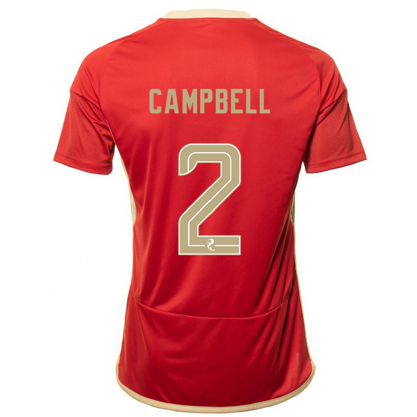 Kids Football Loren Campbell #2 Red Home Jersey 2023/24 T-Shirt Canada