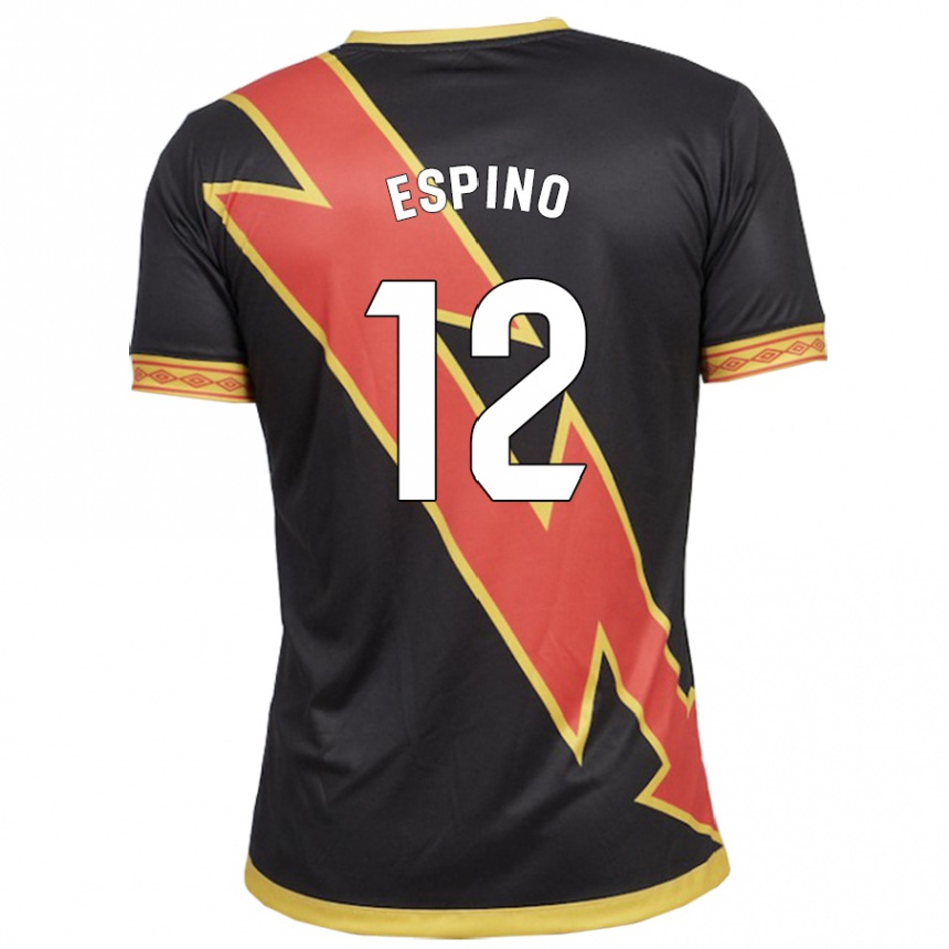 Kids Football Alfonso Espino #12 Black Away Jersey 2023/24 T-Shirt Canada