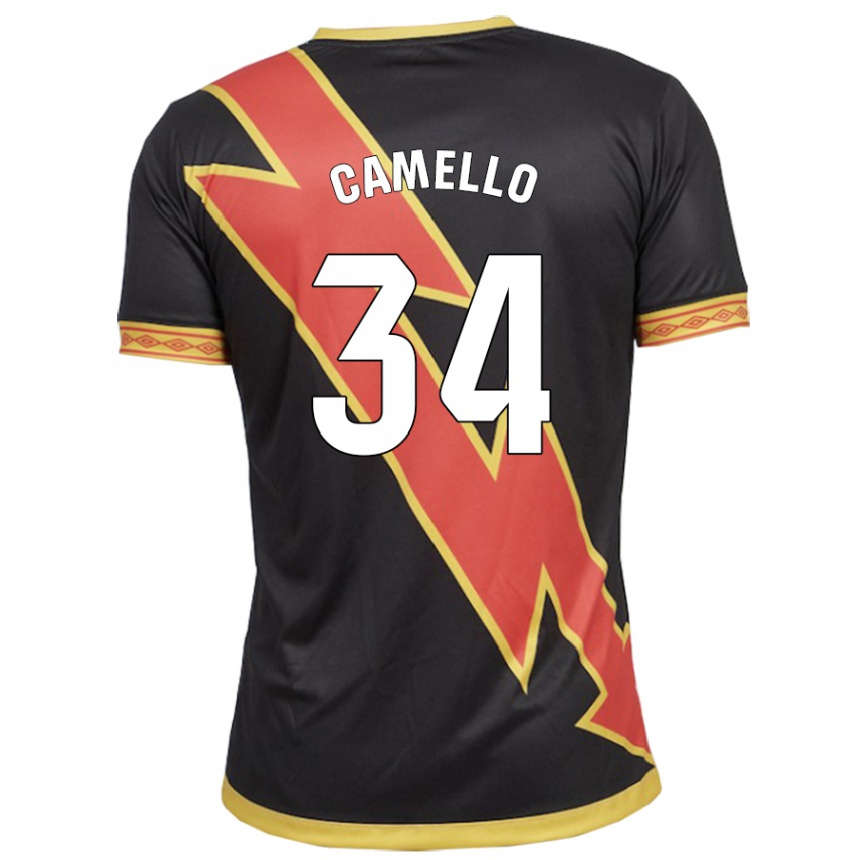 Kids Football Sergio Camello #34 Black Away Jersey 2023/24 T-Shirt Canada