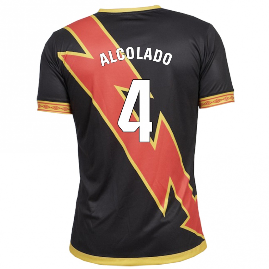 Kids Football Jaime Alcolado #4 Black Away Jersey 2023/24 T-Shirt Canada