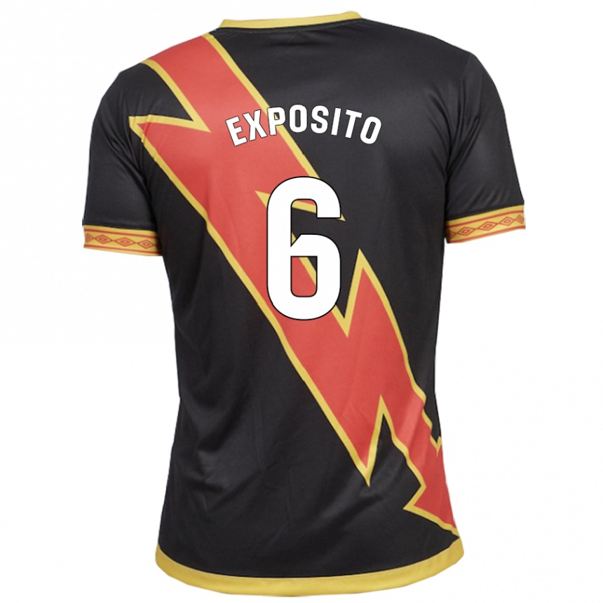 Kids Football Álvaro Expósito #6 Black Away Jersey 2023/24 T-Shirt Canada