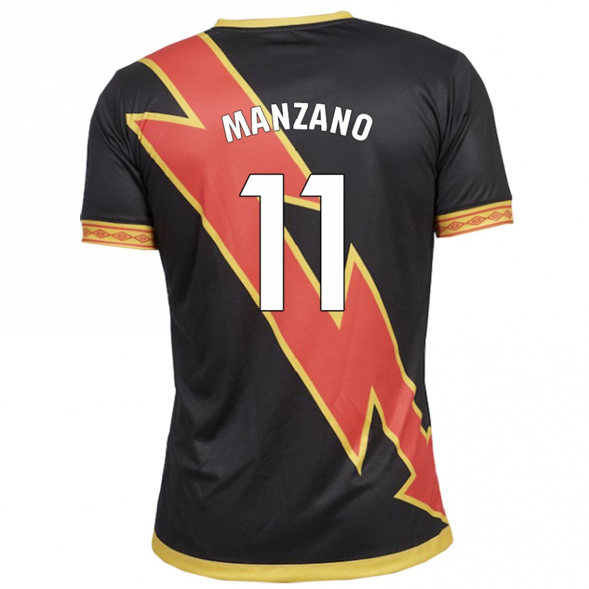 Kids Football Sergio Manzano #11 Black Away Jersey 2023/24 T-Shirt Canada