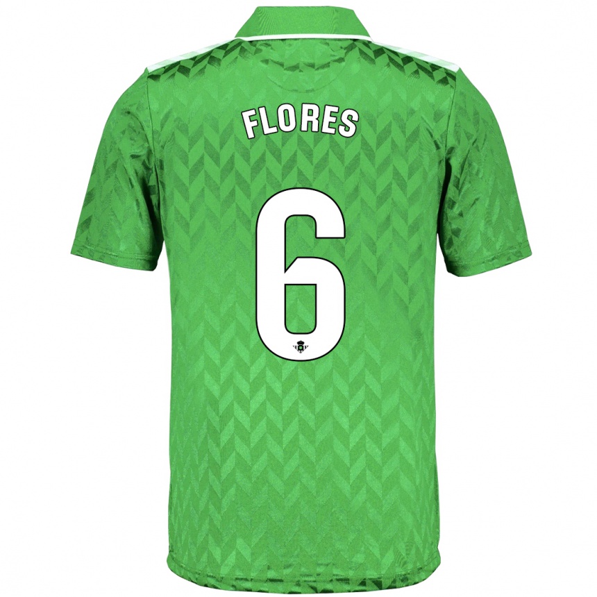 Kids Football Mateo Flores #6 Green Away Jersey 2023/24 T-Shirt Canada