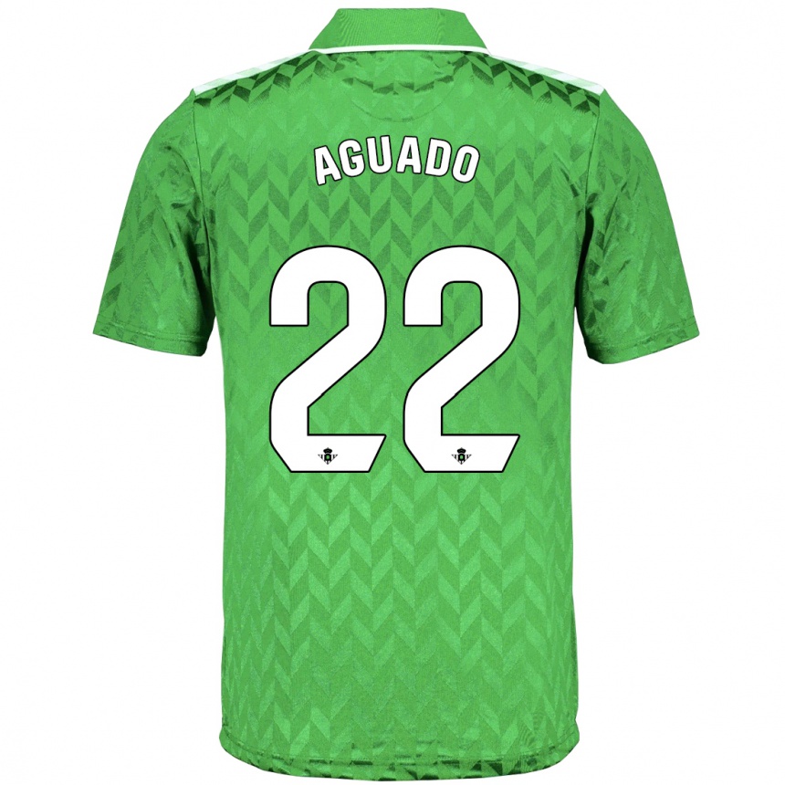 Kids Football Julia Aguado Fernández #22 Green Away Jersey 2023/24 T-Shirt Canada