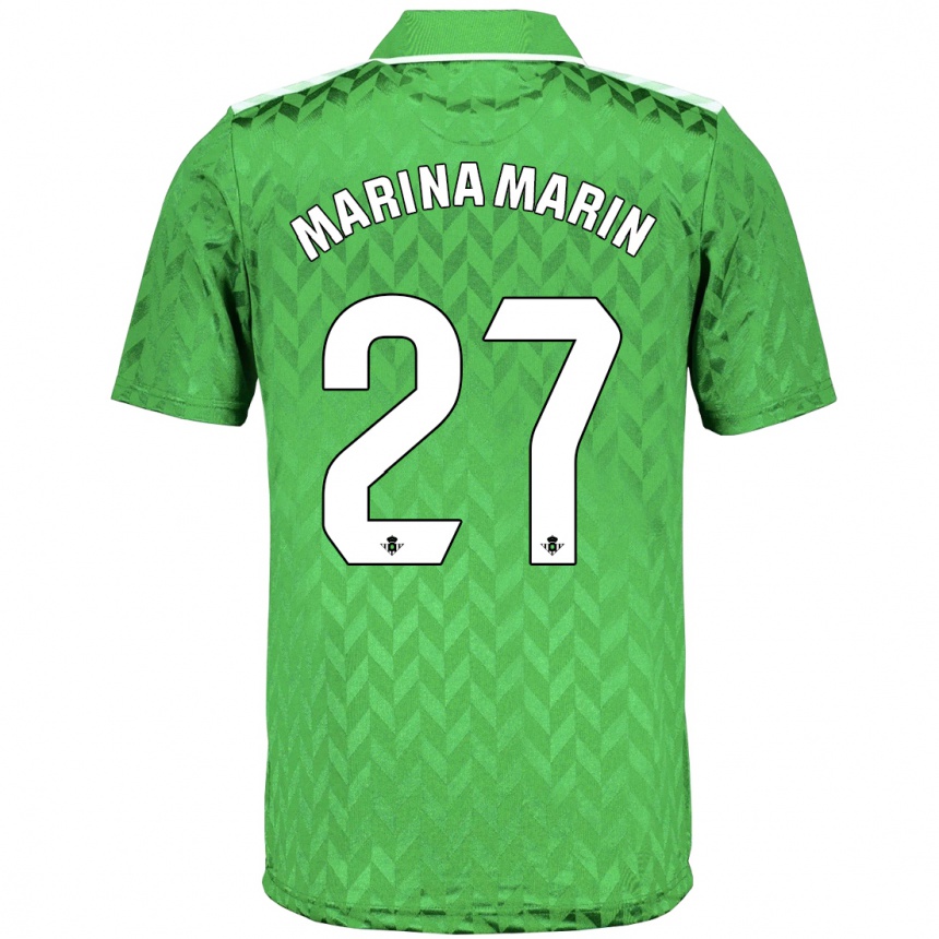 Enfant Football Maillot Marina Marín #27 Vert Tenues Extérieur 2023/24 Canada