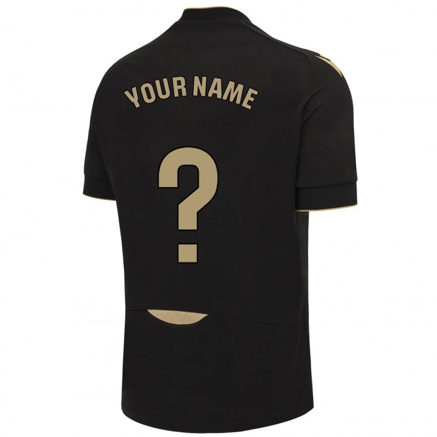 Enfant Football Maillot Votre Nom #0 Noir Tenues Extérieur 2023/24 Canada