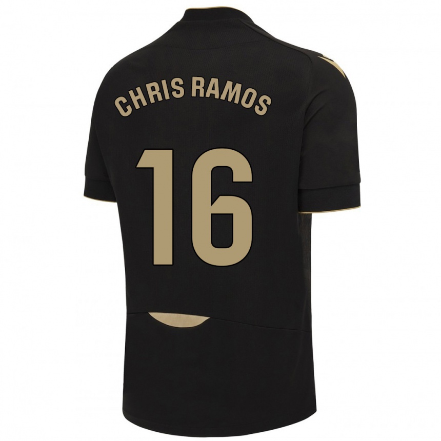 Kids Football Chris Ramos #16 Black Away Jersey 2023/24 T-Shirt Canada