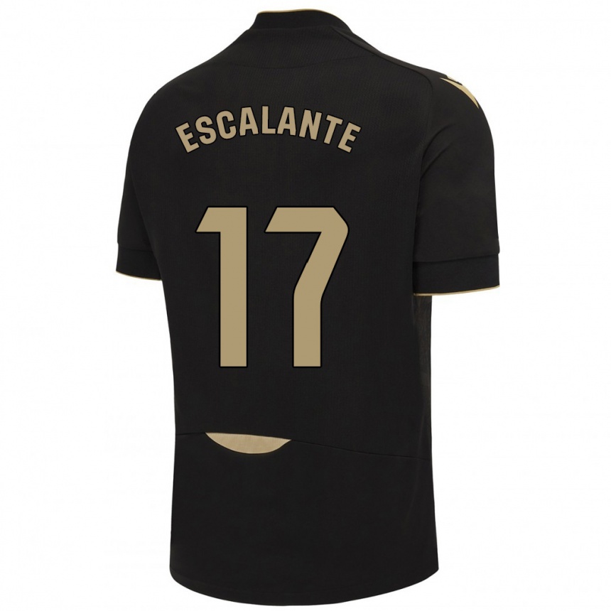 Kids Football Gonzalo Escalante #17 Black Away Jersey 2023/24 T-Shirt Canada