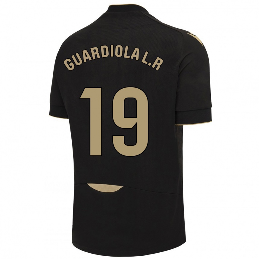 Kids Football Sergi Guardiola #19 Black Away Jersey 2023/24 T-Shirt Canada