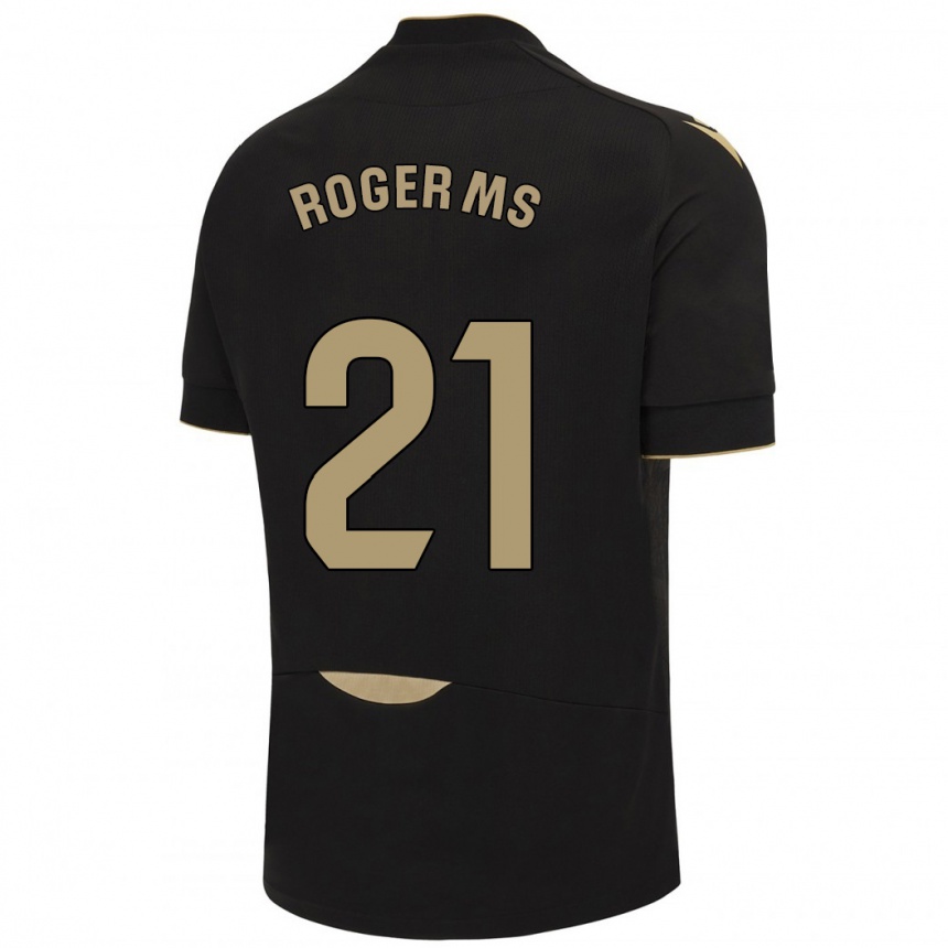 Kids Football Roger Martí #21 Black Away Jersey 2023/24 T-Shirt Canada