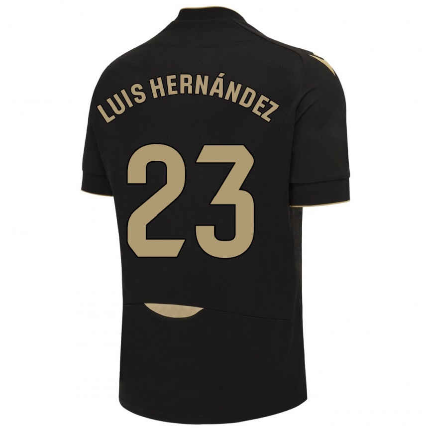 Enfant Football Maillot Luis Hernández #23 Noir Tenues Extérieur 2023/24 Canada