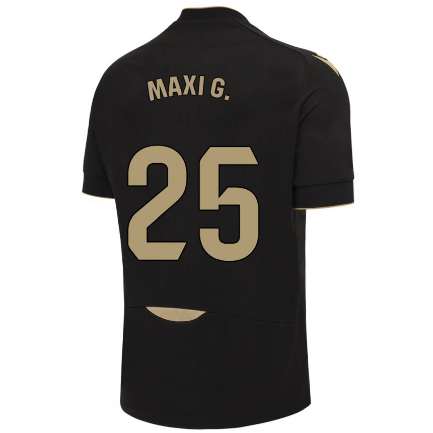 Kids Football Maxi Gómez #25 Black Away Jersey 2023/24 T-Shirt Canada