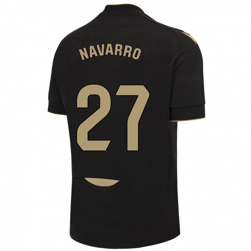 Kids Football Robert Navarro #27 Black Away Jersey 2023/24 T-Shirt Canada