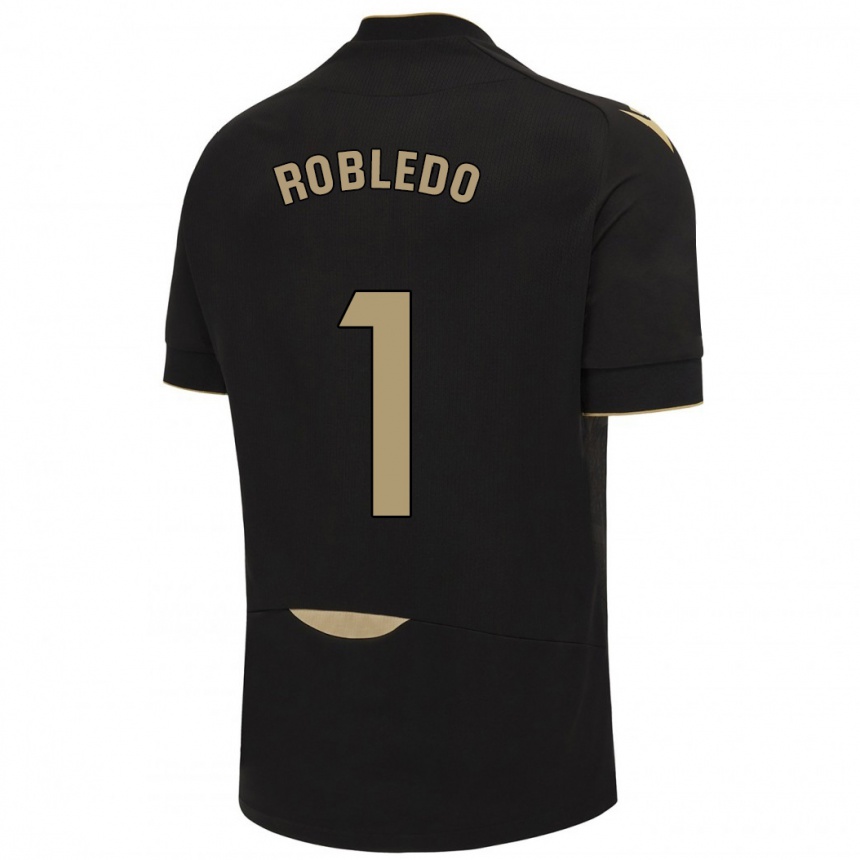 Kids Football Robledo #1 Black Away Jersey 2023/24 T-Shirt Canada