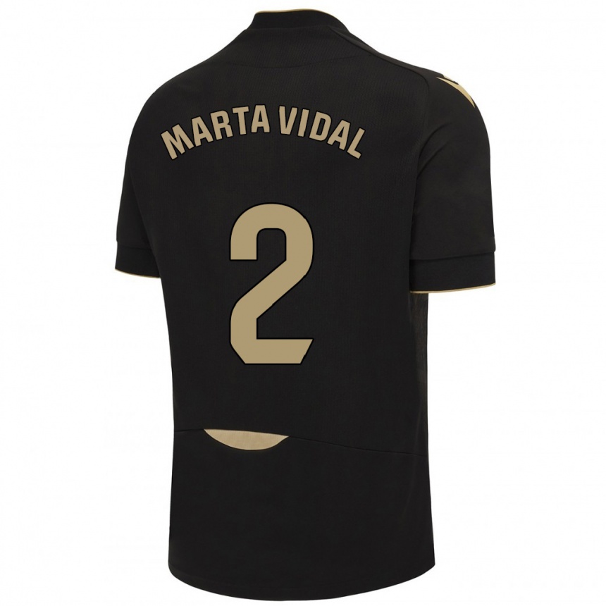 Enfant Football Maillot Marta Vidal Vela #2 Noir Tenues Extérieur 2023/24 Canada