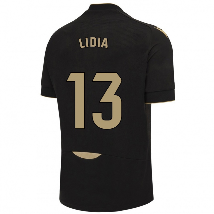 Kids Football Lidia Rincón García #13 Black Away Jersey 2023/24 T-Shirt Canada