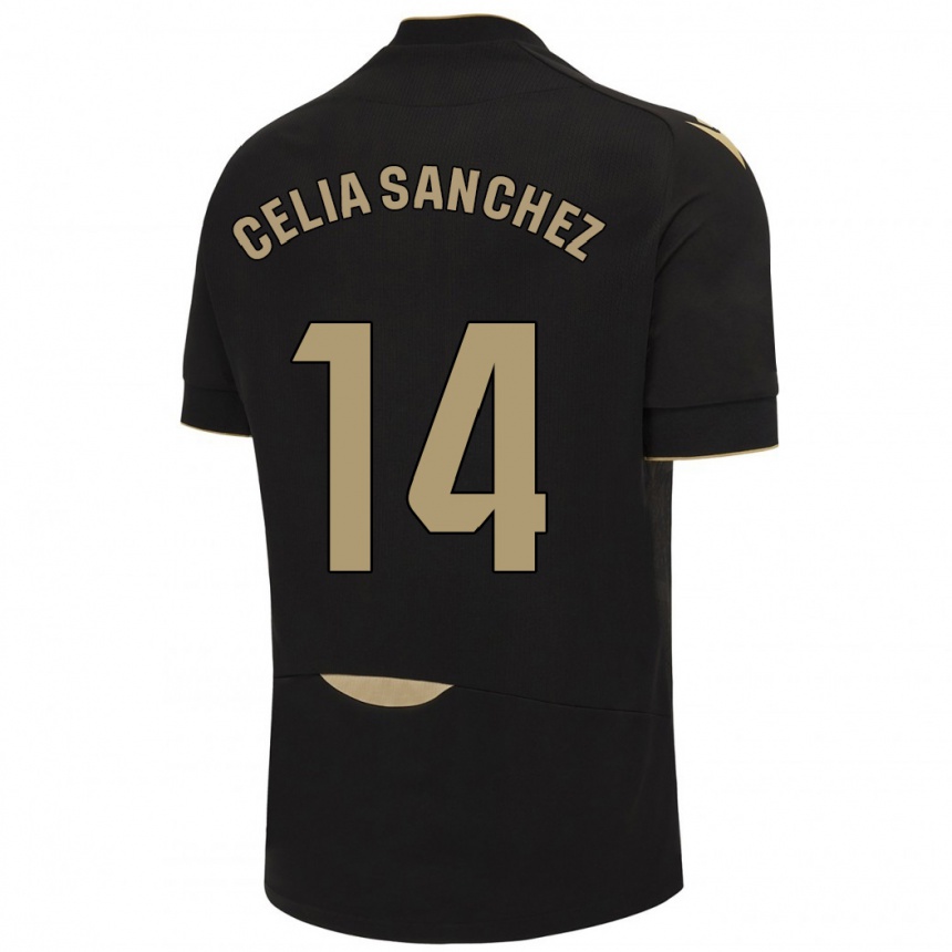 Kids Football Celia Sánchez García #14 Black Away Jersey 2023/24 T-Shirt Canada