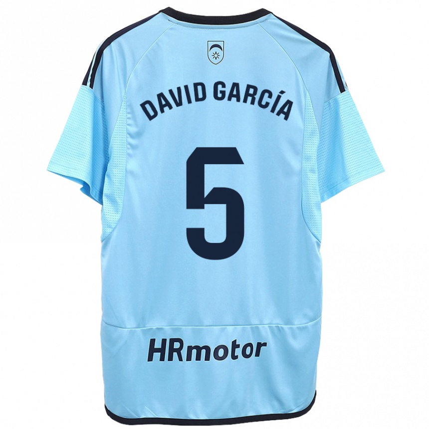 Kids Football David García #5 Blue Away Jersey 2023/24 T-Shirt Canada