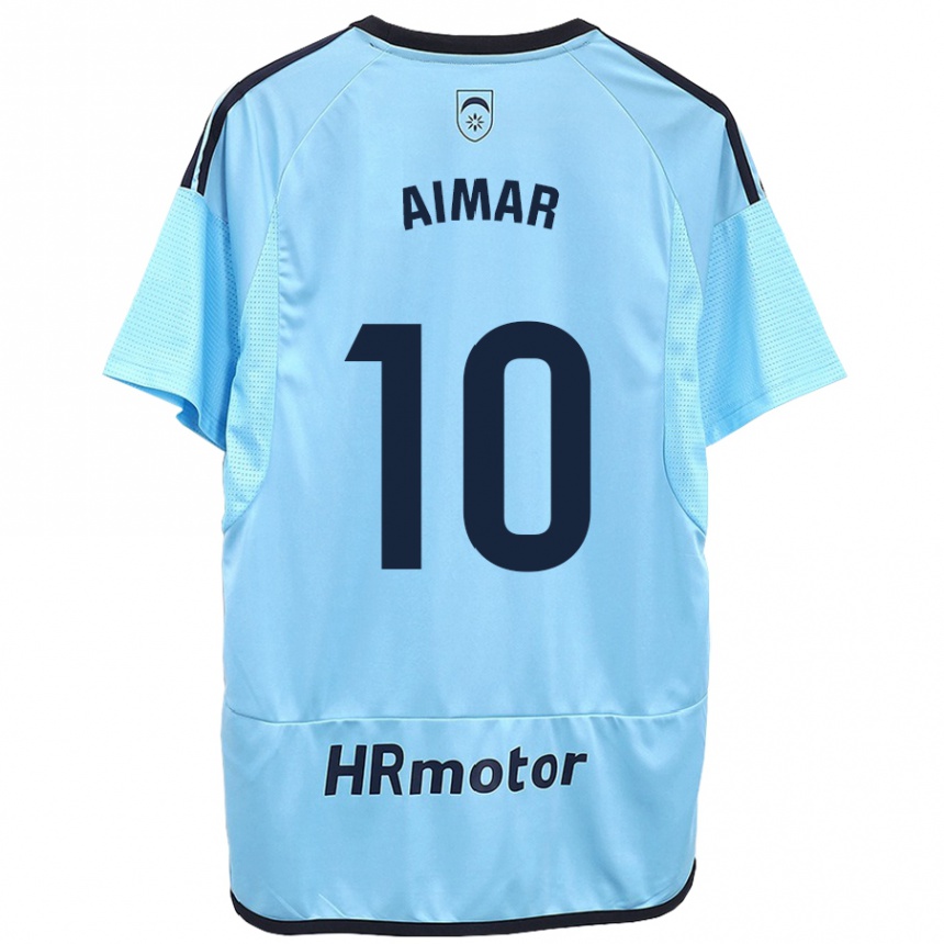 Enfant Football Maillot Aimar Oroz #10 Bleu Tenues Extérieur 2023/24 Canada