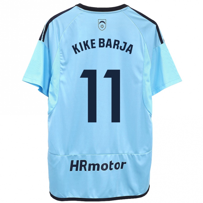 Kids Football Kike Barja #11 Blue Away Jersey 2023/24 T-Shirt Canada