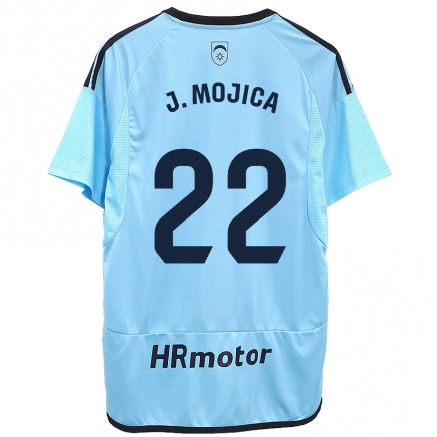 Enfant Football Maillot Johan Mojica #22 Bleu Tenues Extérieur 2023/24 Canada