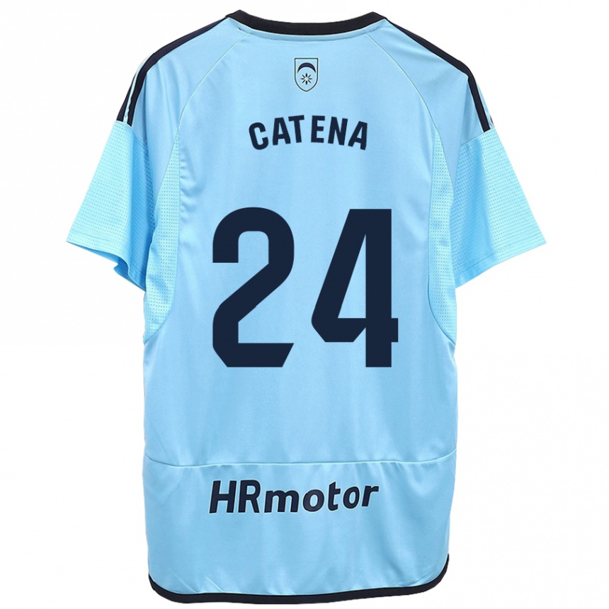 Kids Football Alejandro Catena #24 Blue Away Jersey 2023/24 T-Shirt Canada