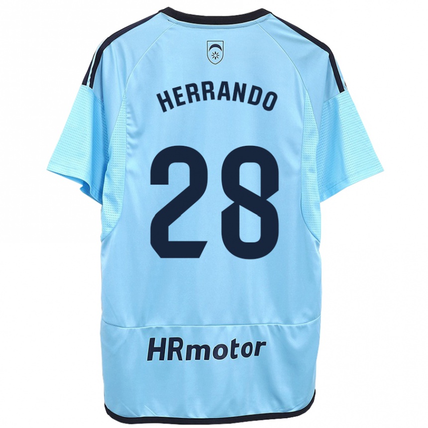 Enfant Football Maillot Jorge Herrando #28 Bleu Tenues Extérieur 2023/24 Canada