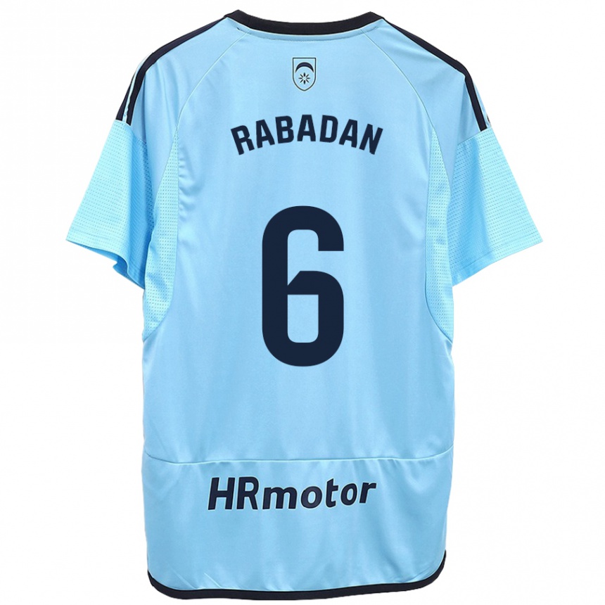 Kids Football David Rabadán #6 Blue Away Jersey 2023/24 T-Shirt Canada