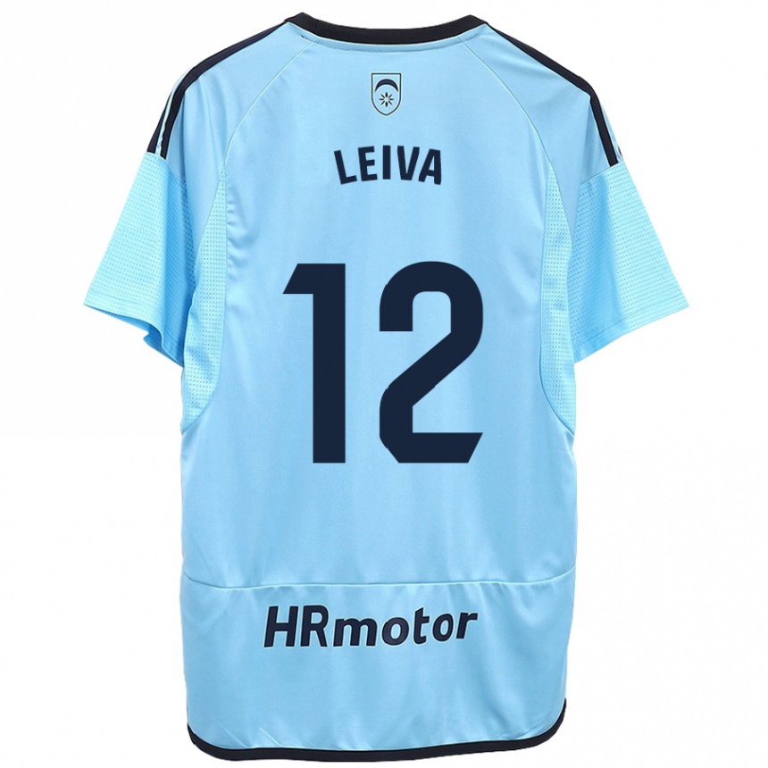 Kids Football Álvaro Leiva #12 Blue Away Jersey 2023/24 T-Shirt Canada