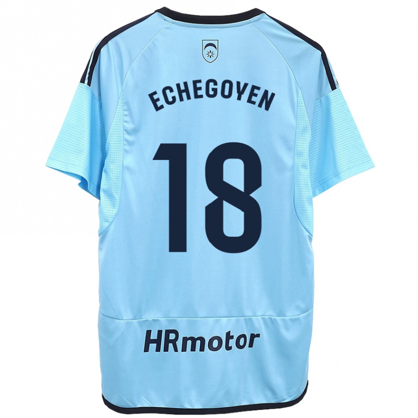 Kids Football Mauro Echegoyen #18 Blue Away Jersey 2023/24 T-Shirt Canada