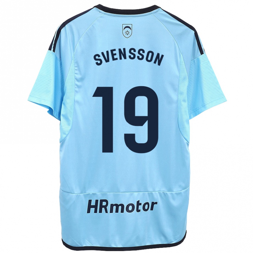 Kids Football Max Svensson #19 Blue Away Jersey 2023/24 T-Shirt Canada