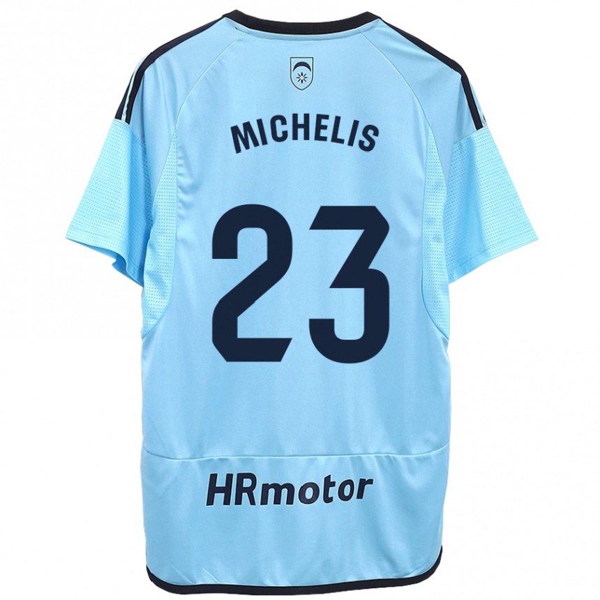 Kids Football Nikolaos Michelis #23 Blue Away Jersey 2023/24 T-Shirt Canada