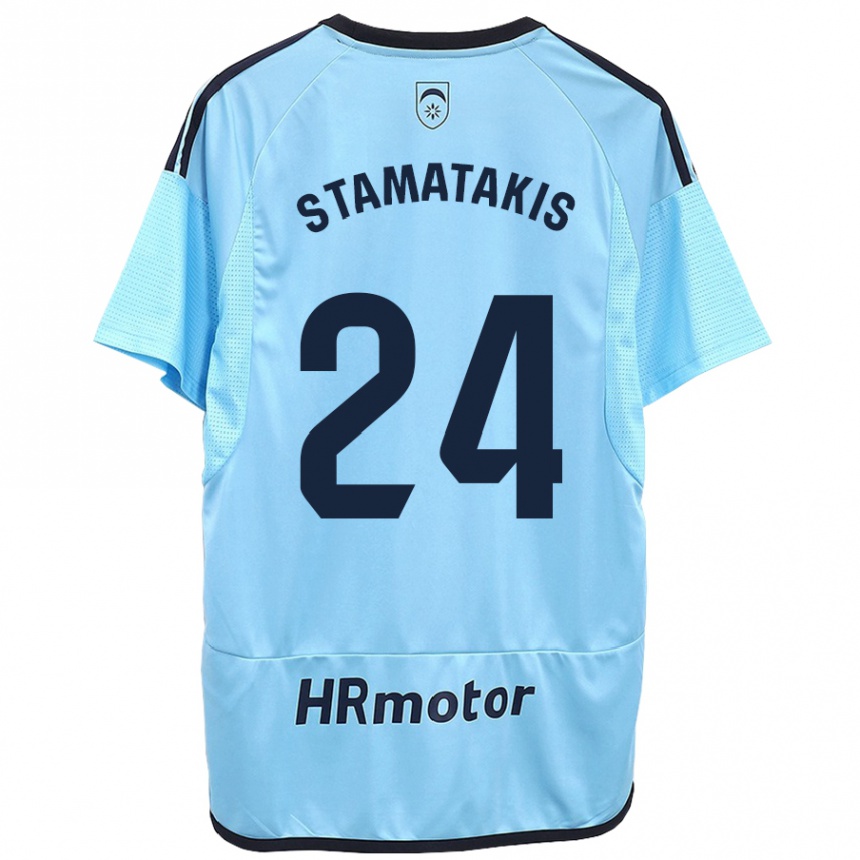 Enfant Football Maillot Dimitrios Stamatakis #24 Bleu Tenues Extérieur 2023/24 Canada