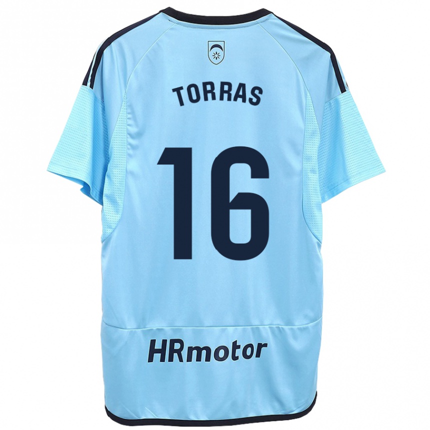 Kids Football Mar Torrás De Fortuny #16 Blue Away Jersey 2023/24 T-Shirt Canada