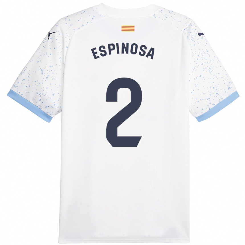 Kids Football Bernardo Espinosa #2 White Away Jersey 2023/24 T-Shirt Canada