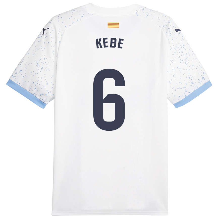 Kids Football Ibrahima Kébé #6 White Away Jersey 2023/24 T-Shirt Canada