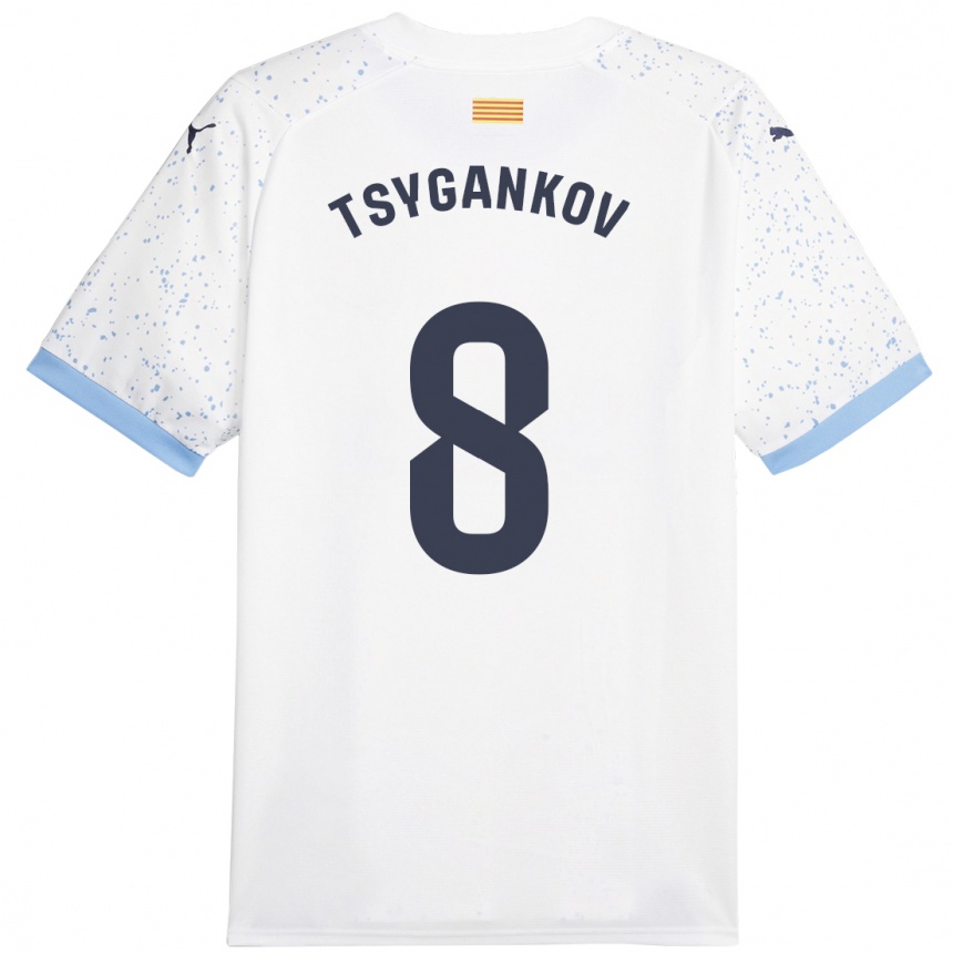 Kids Football Viktor Tsygankov #8 White Away Jersey 2023/24 T-Shirt Canada