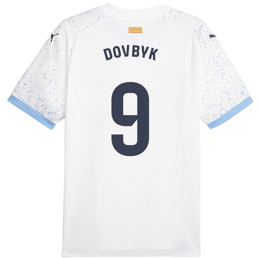 Enfant Football Maillot Artem Dovbyk #9 Blanc Tenues Extérieur 2023/24 Canada