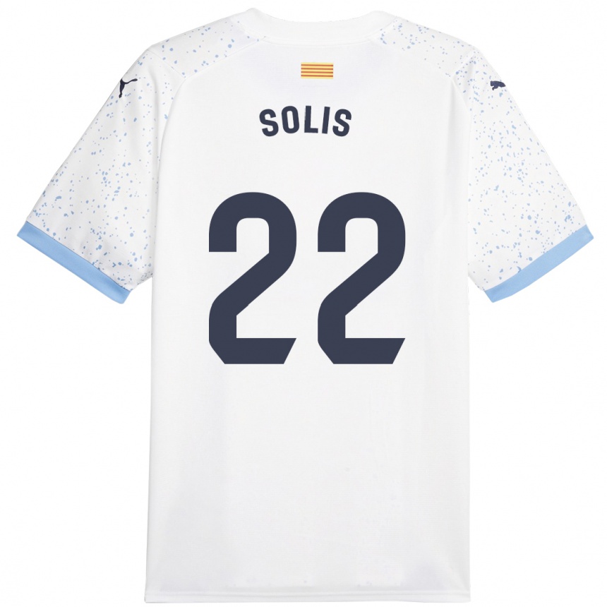 Kids Football Jhon Solís #22 White Away Jersey 2023/24 T-Shirt Canada