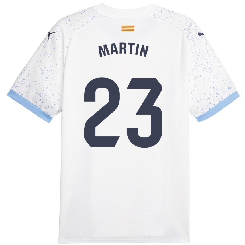 Kids Football Iván Martín #23 White Away Jersey 2023/24 T-Shirt Canada