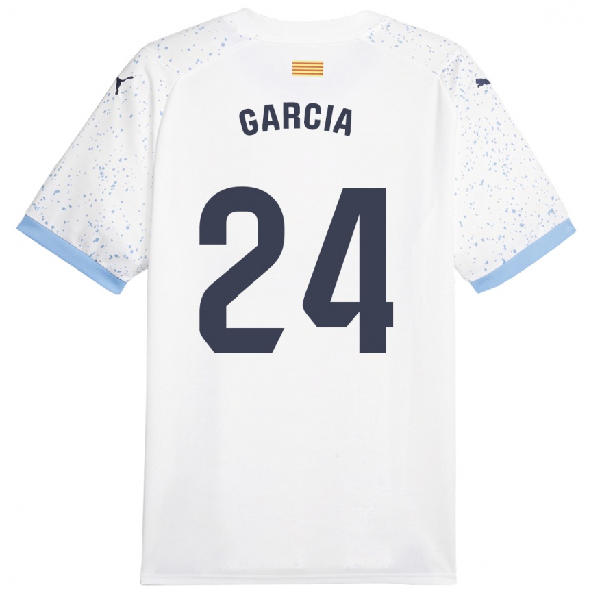 Kids Football Borja García #24 White Away Jersey 2023/24 T-Shirt Canada