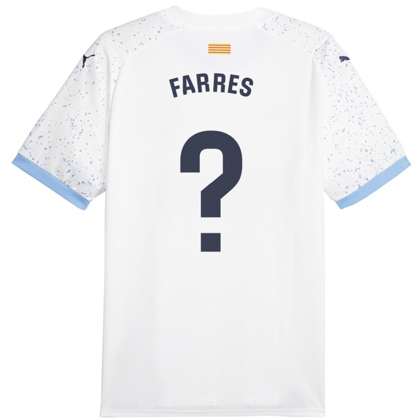 Kids Football Biel Farrés #0 White Away Jersey 2023/24 T-Shirt Canada